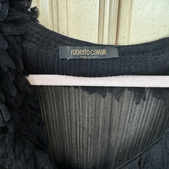 Amazing semi sheer ribbed knit sweater by Roberto Cavalli. - Picture 4 of 5